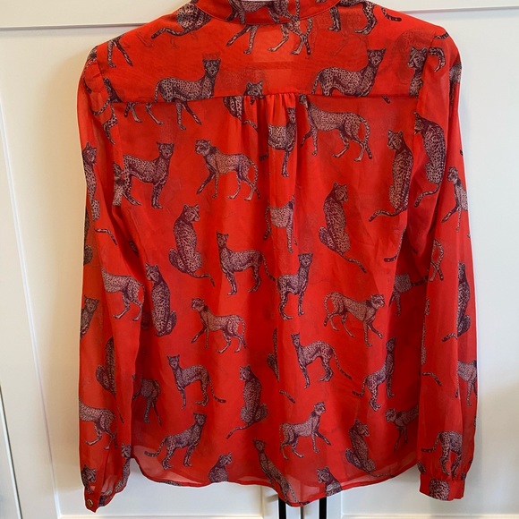 Marciano tiger print sheer blouse - Picture 5 of 6